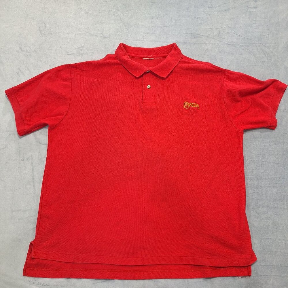 Kahlua Coffee Liquor Men S Red Polo Collared Short Shirt Vintage